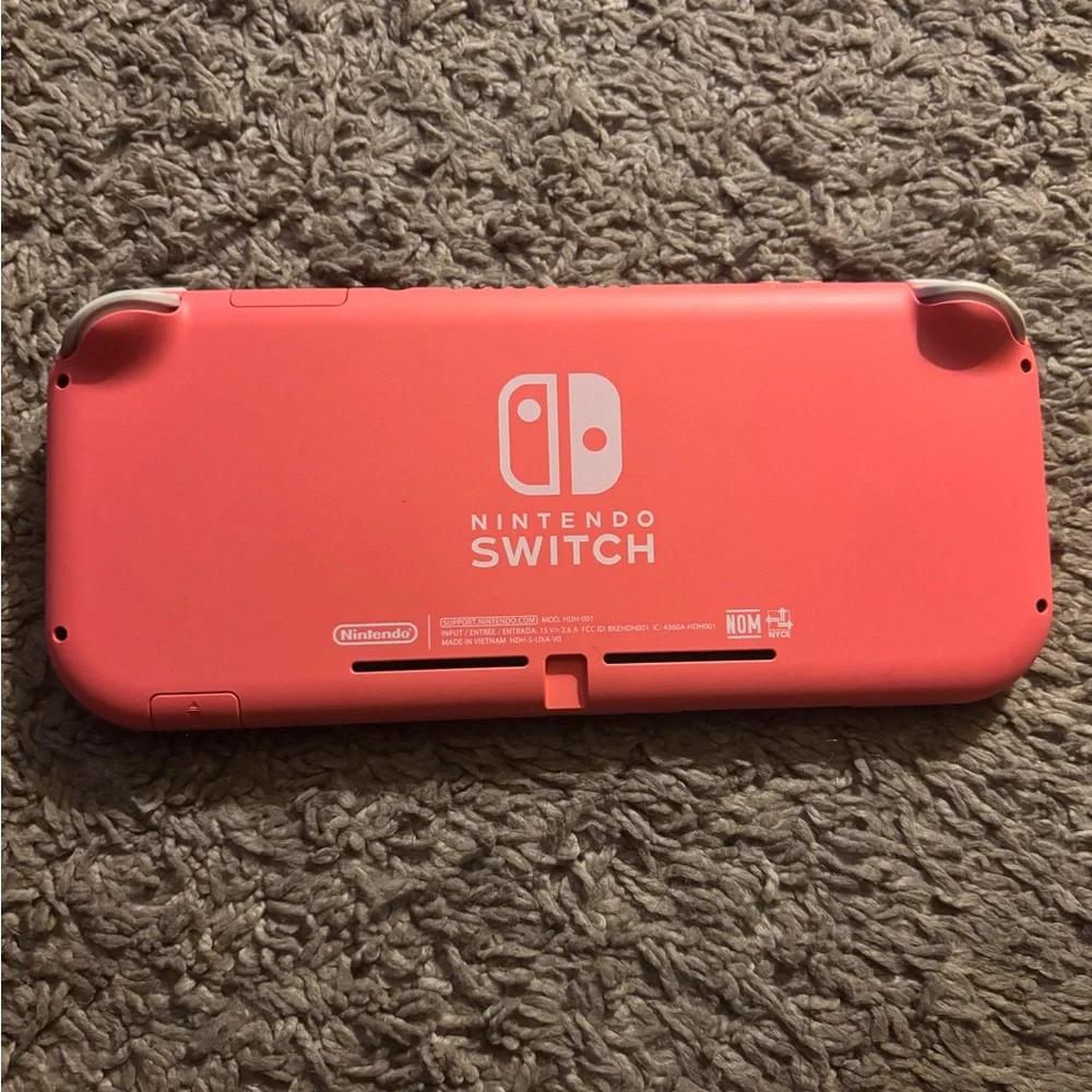 ❤️🎮 Nintendo Switch Lite Coral Portable Gaming Console With Paw Grip Caps - Picture 3 of 3